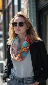 Multifunctional silk scarf