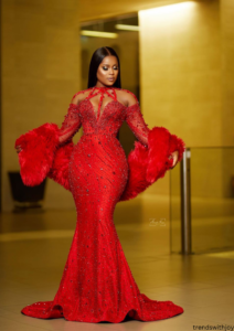 African wedding reception dress