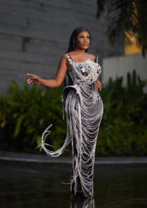 African wedding reception dress