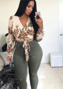 floral blouse